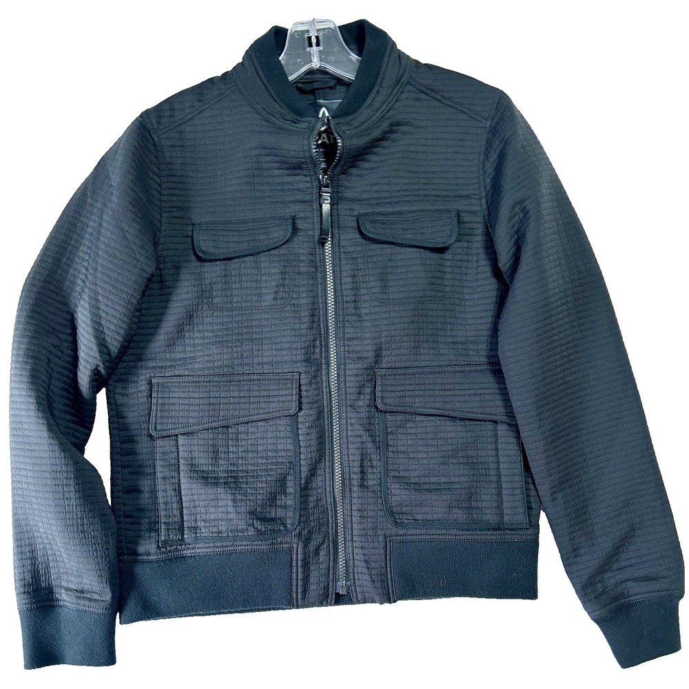 Prana Minx Bomber Women's Small Black Polyester Jacket (HU)